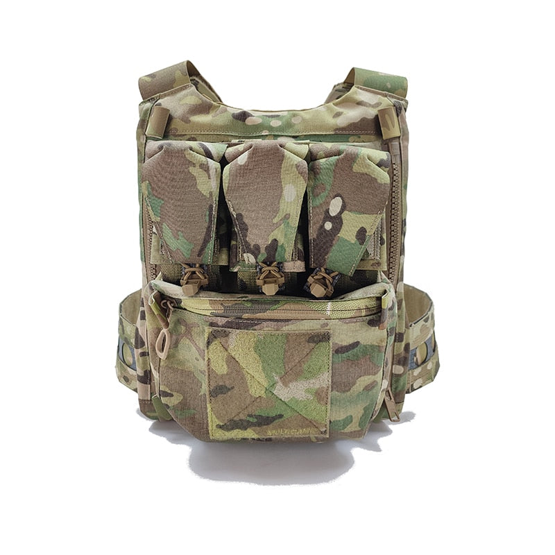 TW-P115 deslustrado TwinFalcons táctico Panel trasero Banger para chaleco táctico militar Molle cremallera paquete bolsa 500D Cordura 