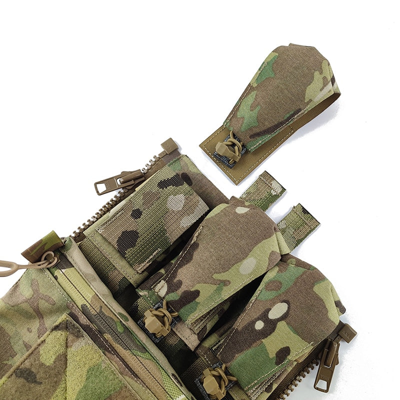 TW-P115 deslustrado TwinFalcons táctico Panel trasero Banger para chaleco táctico militar Molle cremallera paquete bolsa 500D Cordura 