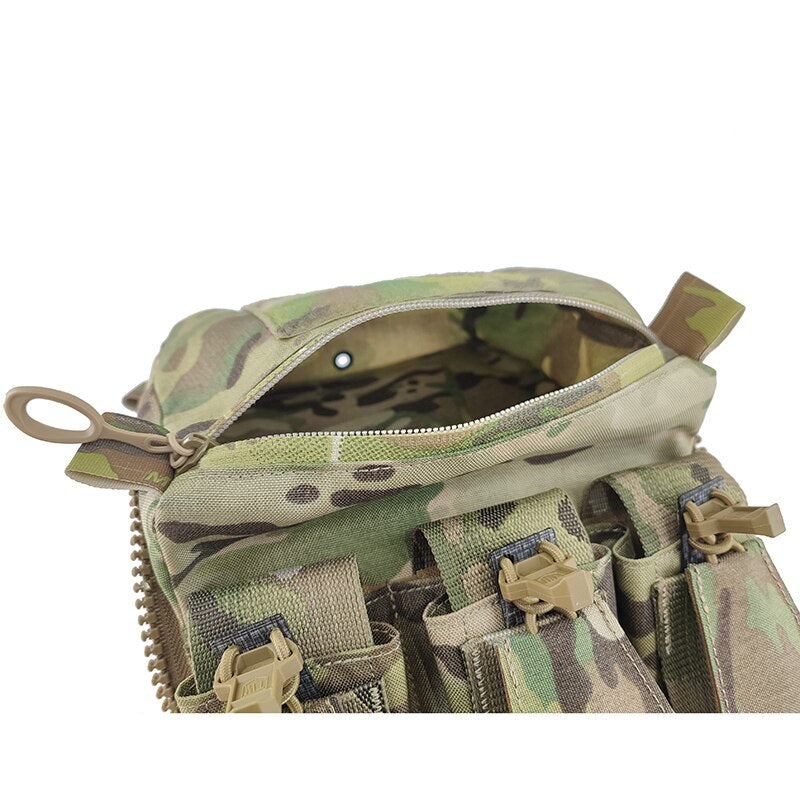 TW-P115 deslustrado TwinFalcons táctico Panel trasero Banger para chaleco táctico militar Molle cremallera paquete bolsa 500D Cordura 