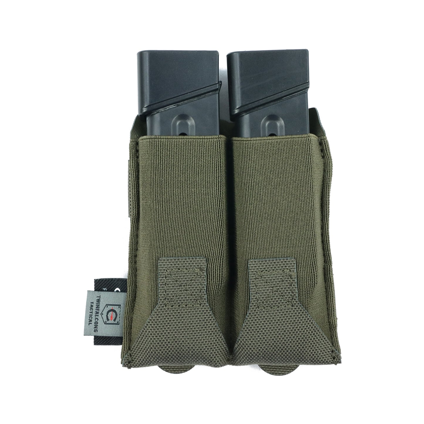 TW-M064 TwinFalcons Bolsa táctica elástica doble para cargador de 9 mm 